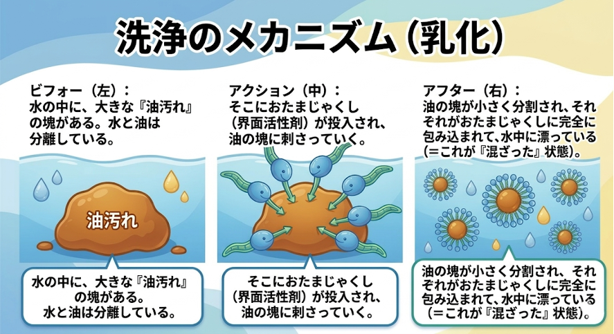 洗浄のメカニズム